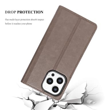 iPhone 13 PRO MAX lommebokdeksel case (brun)