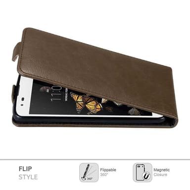 LG K8 2016 deksel flip cover (brun)