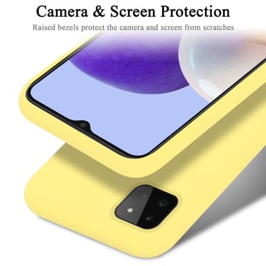 Samsung Galaxy A22 5G silikondeksel case (gul)