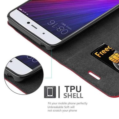 Xiaomi Mi 5s lommebokdeksel case (rød)