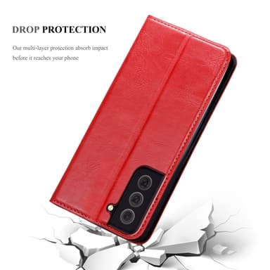 Samsung Galaxy S22 PLUS lommebokdeksel case (rød)