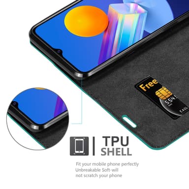 Vivo Y52 5G / Y72 5G lommebokdeksel case (turkis)