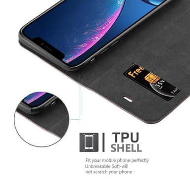 iPhone XR lommebokdeksel case (brun)