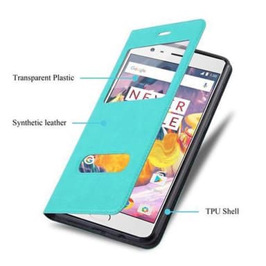 OnePlus 3 / 3T lommebokdeksel cover (turkis)