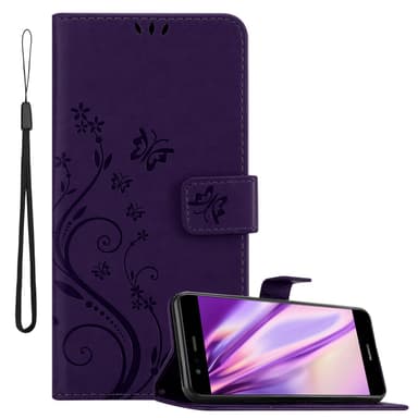 Huawei P10 LITE lommebokdeksel Blomster (lilla)