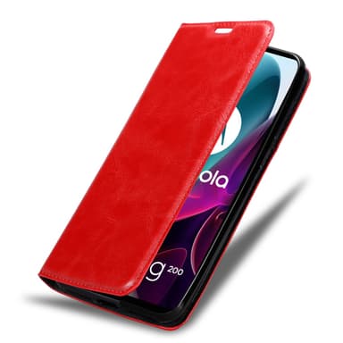 Motorola MOTO G200 5G lommebokdeksel case (rød)