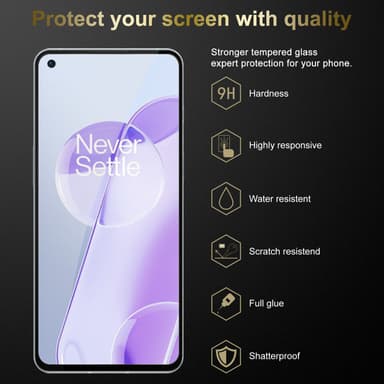 OnePlus 9RT 5G Skjermbeskytter Skärmskydd (svart)