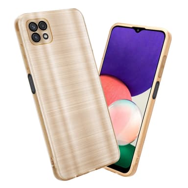 Samsung Galaxy A22 5G Silikondeksel Beskyttelse (gold)