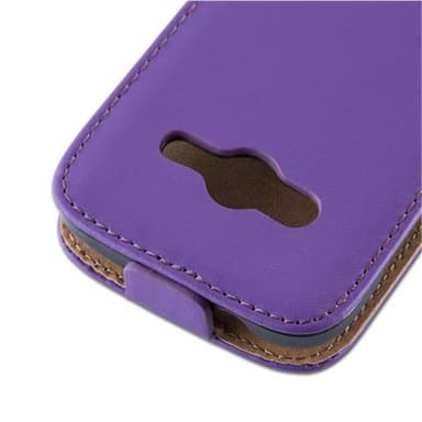 Samsung Galaxy ACE 4 Deksel Flip Case (lilla)