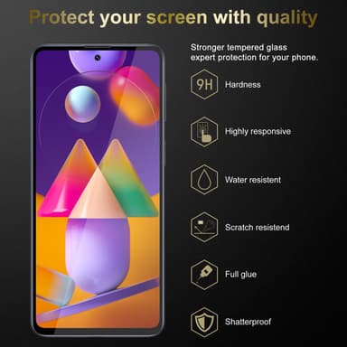 Samsung Galaxy M31s Skjermbeskytter Skärmskydd (svart)