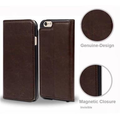 Lommebokdeksel iPhone 6 / 6S case (brun)