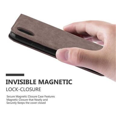 iPhone X / XS lommebokdeksel case (brun)