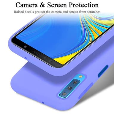 Samsung Galaxy A7 2018 silikondeksel case (lilla)