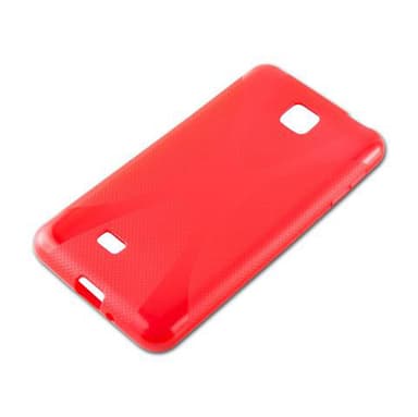 LG OPTIMUS F5 / LUCID 2 Deksel Case Cover (rød)