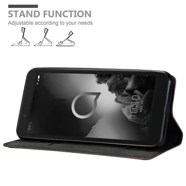 Alcatel 1C 2019 lommebokdeksel case (brun)