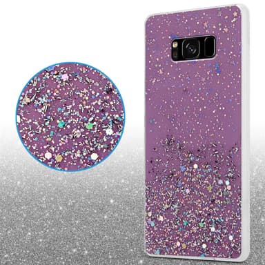 Samsung Galaxy S8 PLUS Silikondeksel Glitter (lilla)