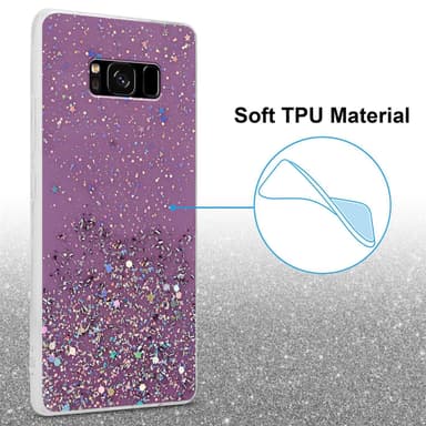 Samsung Galaxy S8 PLUS Silikondeksel Glitter (lilla)