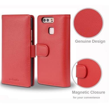 Huawei P9 lommebokdeksel case (rød)