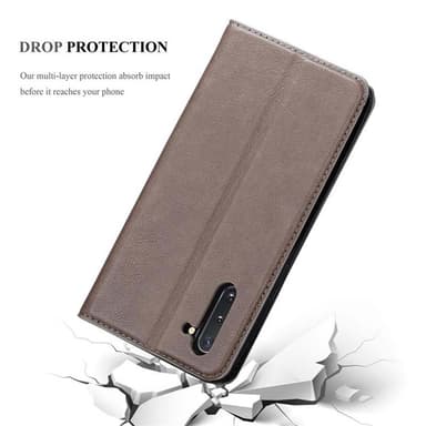 Samsung Galaxy NOTE 10 lommebokdeksel case (brun)