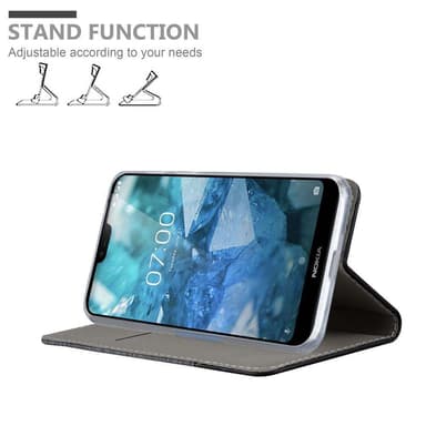 Nokia 7.1 lommebokdeksel etui (grå)
