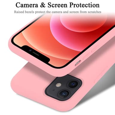 iPhone 12 MINI silikondeksel case (rosa)
