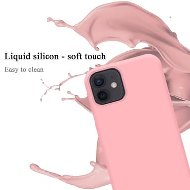 iPhone 12 MINI silikondeksel case (rosa)