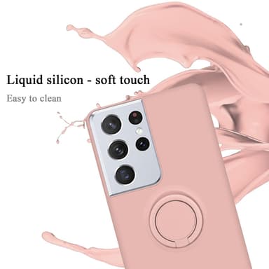 Deksel Samsung Galaxy S24 ULTRA Ring Case (Rosa)