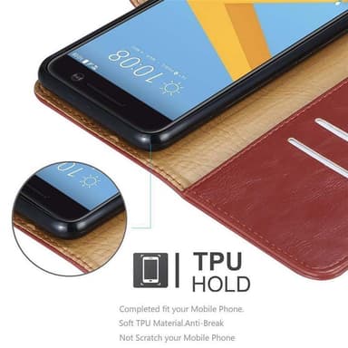 HTC ONE M10 lommebokdeksel etui (rød)