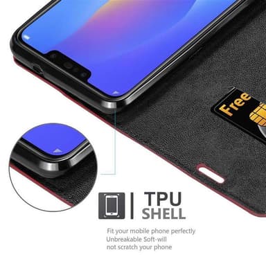 Samsung Galaxy J4 PLUS lommebokdeksel case (rød)