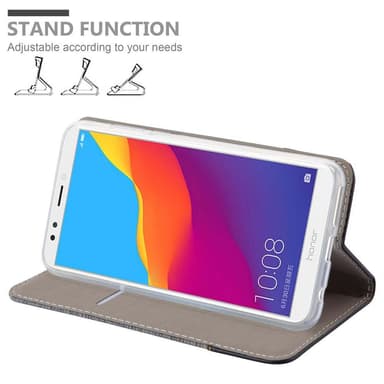 Honor 7C / Huawei Y7 2018 lommebokdeksel etui (grå)