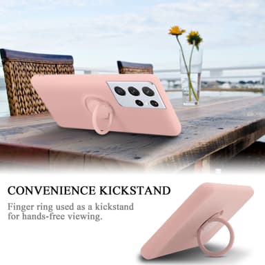 Deksel Samsung Galaxy S24 ULTRA Ring Case (Rosa)
