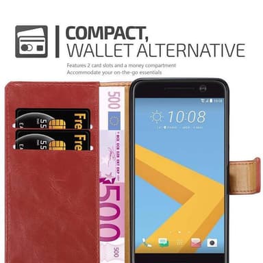 HTC ONE M10 lommebokdeksel etui (rød)