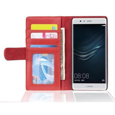Huawei P9 lommebokdeksel case (rød)