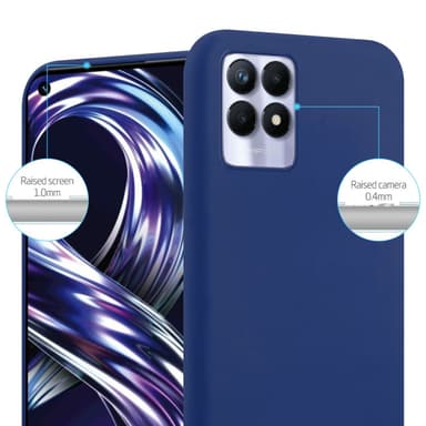 Deksel Realme 8i / Narzo 50 4G Silikon cover (blå)