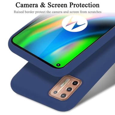 Motorola MOTO G9 PLUS silikondeksel case (Blå)