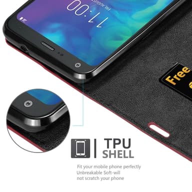 LG Q9 lommebokdeksel case (rød)
