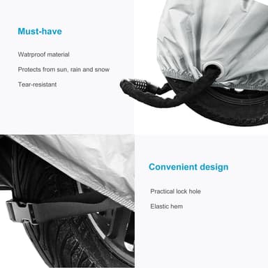 Motorsykkeltrekk Outdoor 245x105x125cm (Sølv Svart)