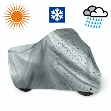 Motorsykkeltrekk Outdoor 245x105x125cm (Sølv Svart)