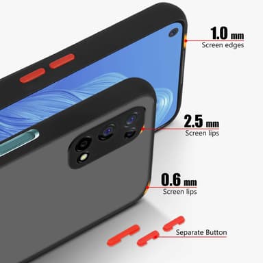 Realme 7 5G Deksel Case Cover (Svart)