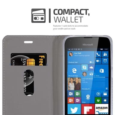 Nokia Lumia 550 lommebokdeksel etui (blå)