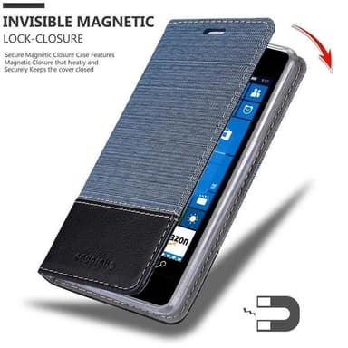 Nokia Lumia 550 lommebokdeksel etui (blå)