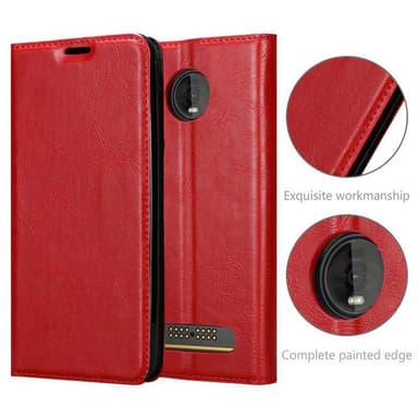 Motorola MOTO Z4 lommebokdeksel case (rød)