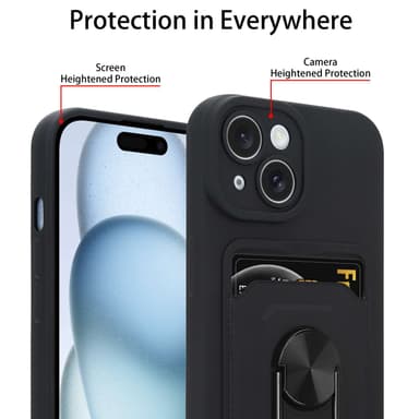 iPhone 15 Deksel case (Svart)