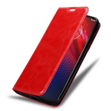 Motorola MOTO Z4 lommebokdeksel case (rød)