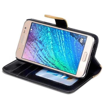 Samsung Galaxy J5 2015 lommebokdeksel cover (svart)