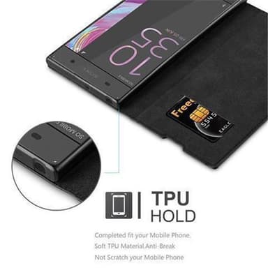 Sony Xperia XA1 lommebokdeksel case (svart)