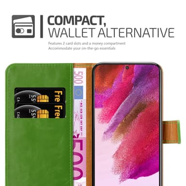 Samsung Galaxy S22 PLUS lommebokdeksel etui (grønn)