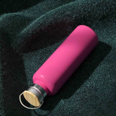 Termosflaske Tekanne Kaffekanne Bambus 350ml (rosa)