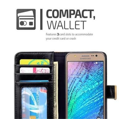 Samsung Galaxy J5 2015 lommebokdeksel cover (svart)