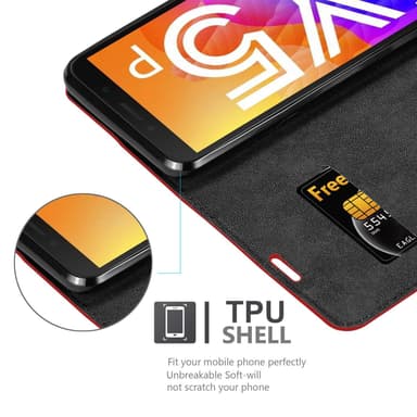 Honor 9S / Huawei Y5P lommebokdeksel case (rød)